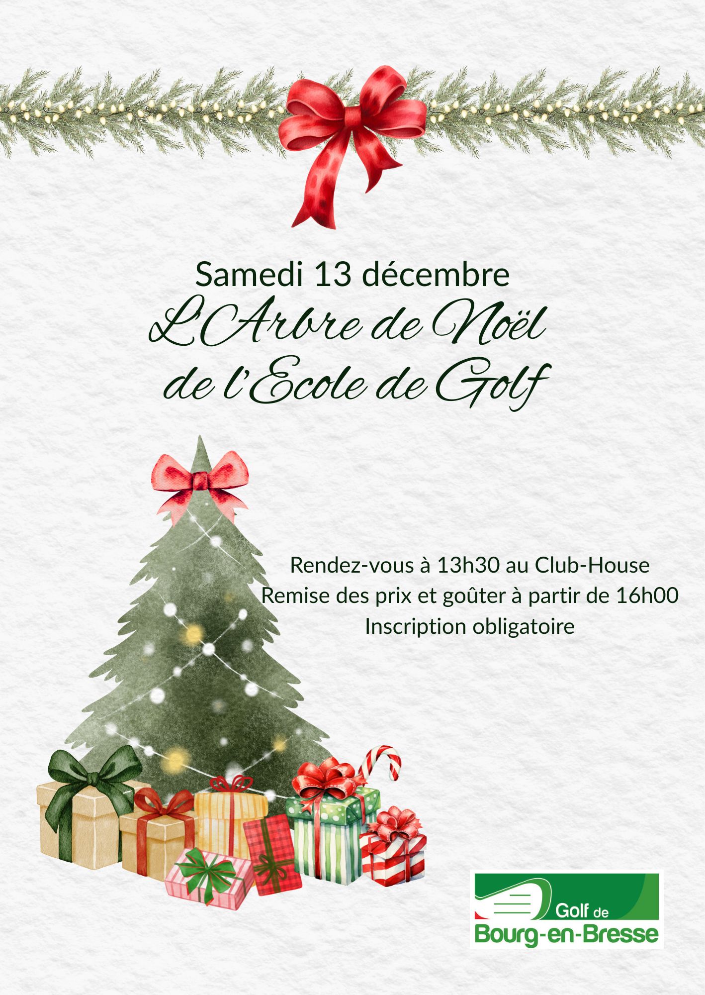 Arbre de Noël de l'Ecole de Golf 