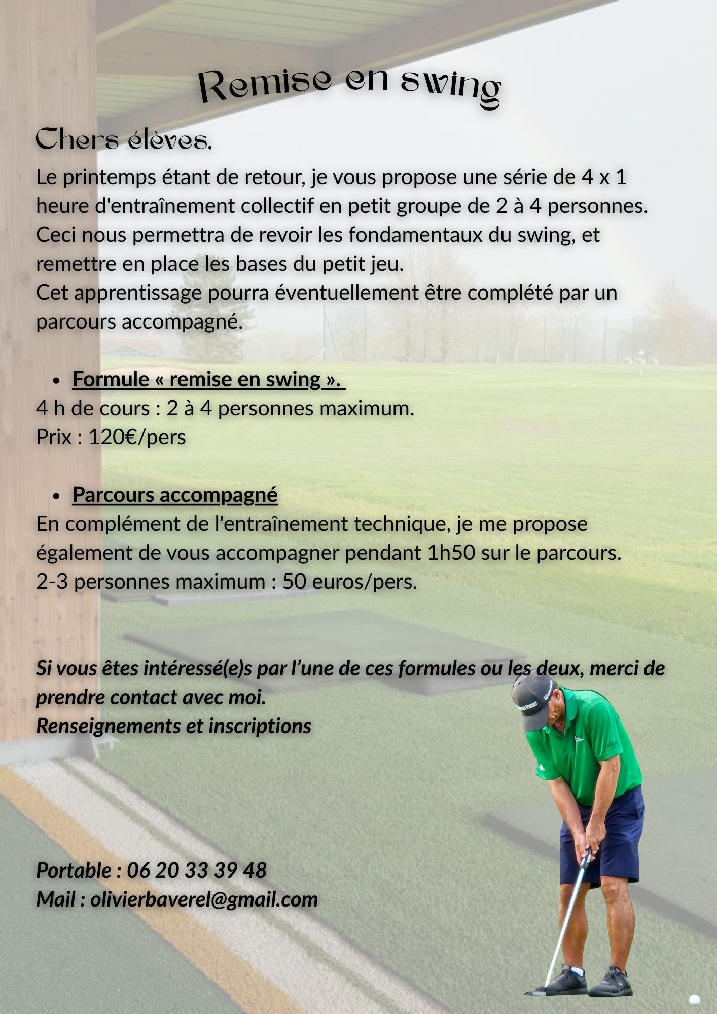 Remise en Swing avec Olivier Baverel