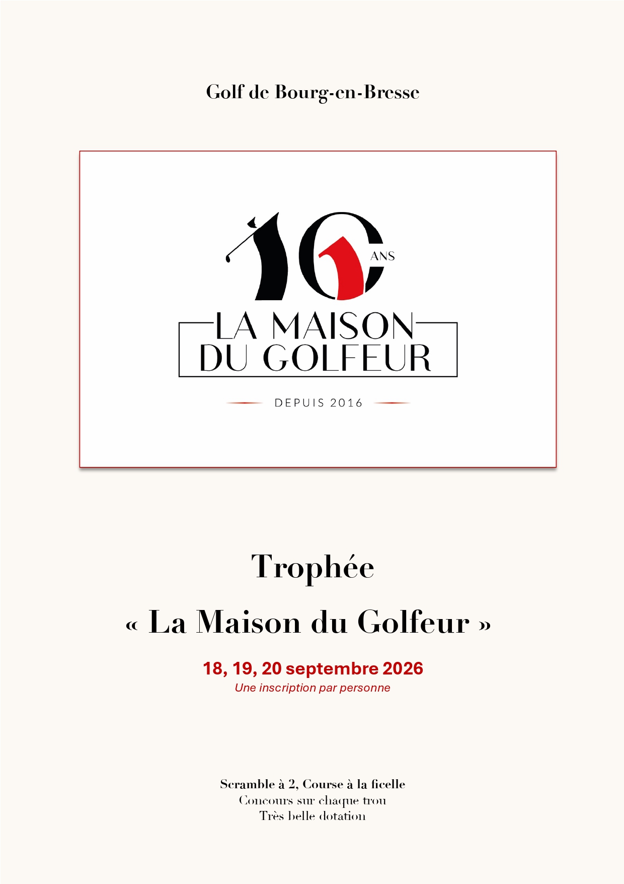 Trophée La Maison du Golfeur 